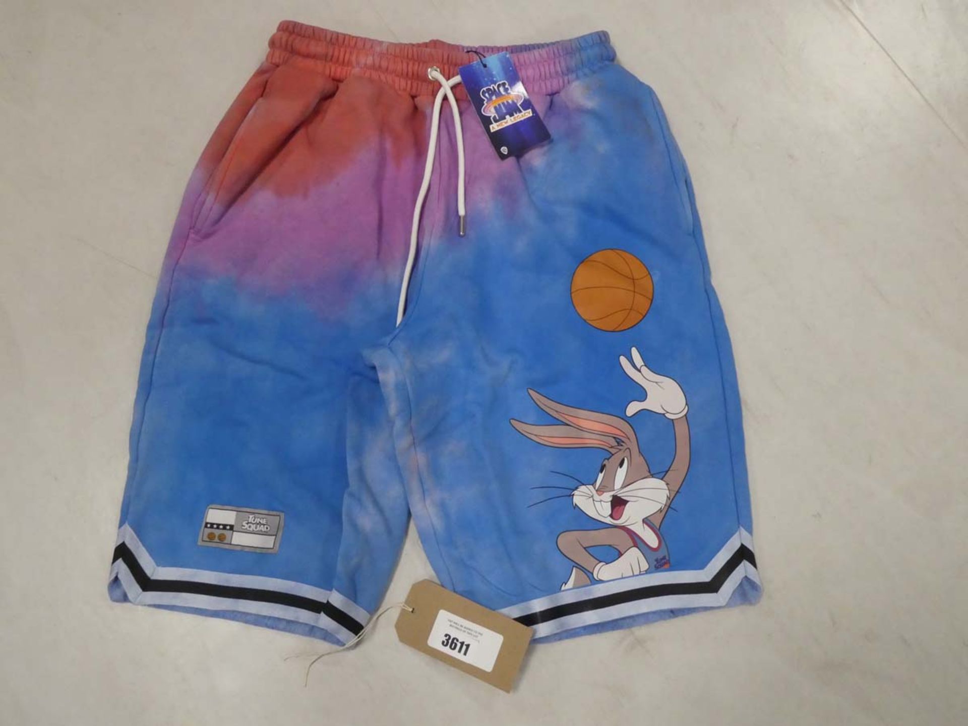 Space Jam Bugs Bunny basketball license shorts in blue size medium