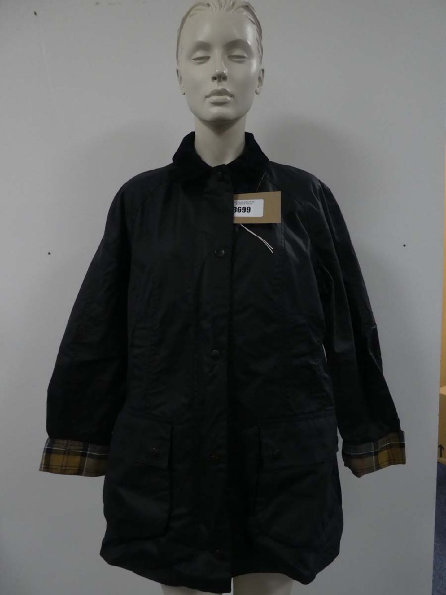 Barbour ladies beadnell wax jacket in navy size 16