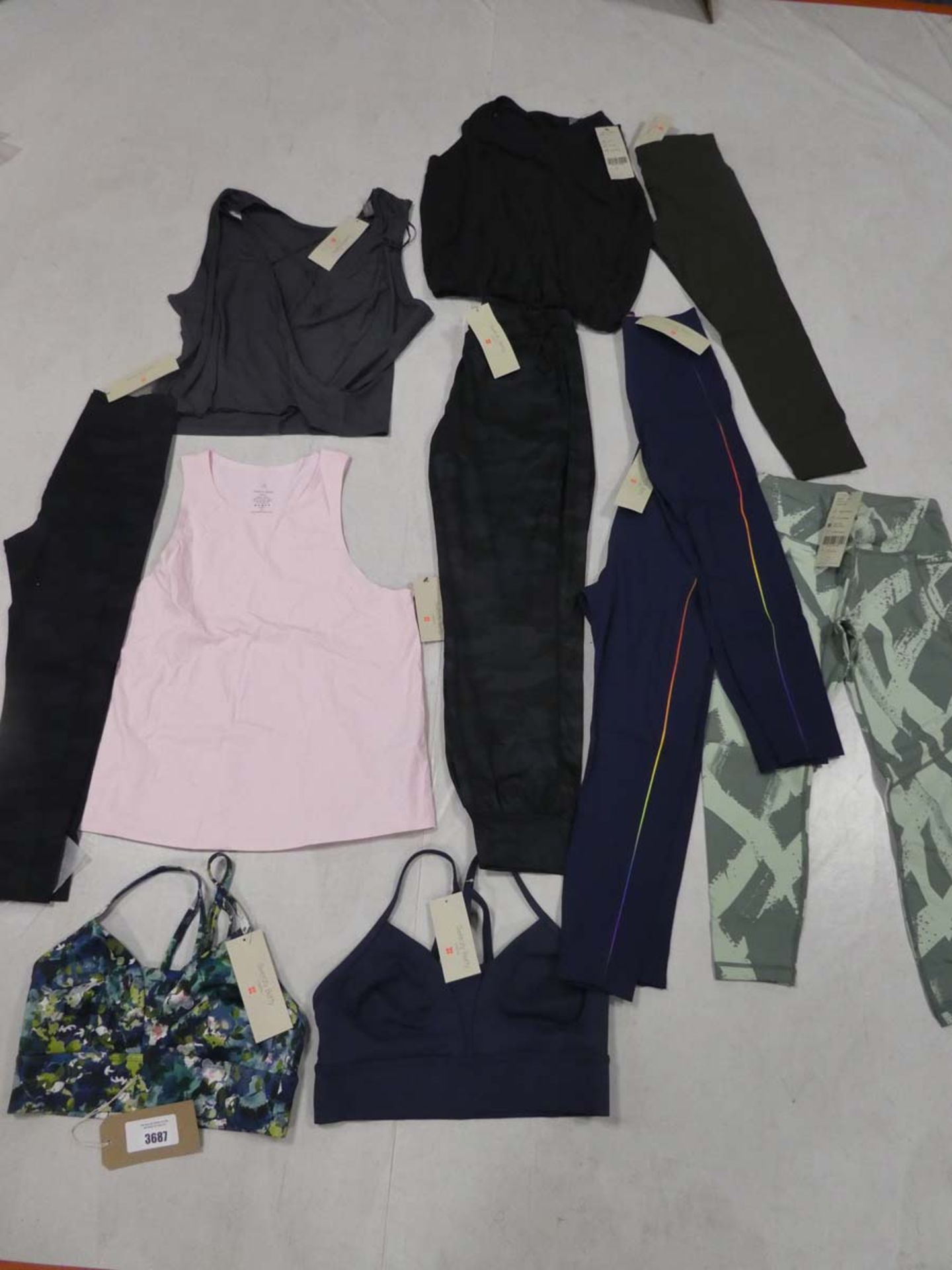 Selection of ladies Sweaty Betty sportswear in various styles