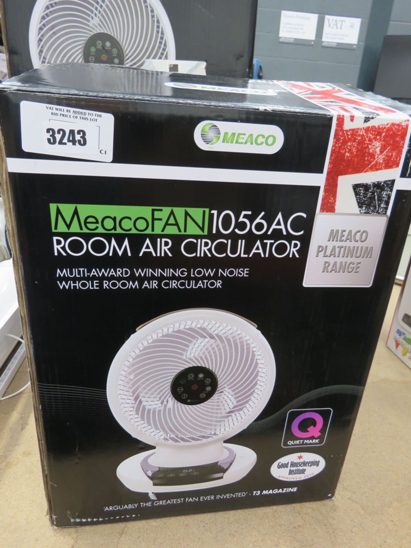 Meaco fan room air circulator with box