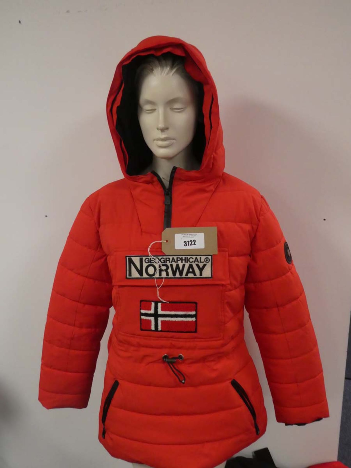 Geographical Norway Expedition Boonshine ladies' hooded jacket in red, size 14