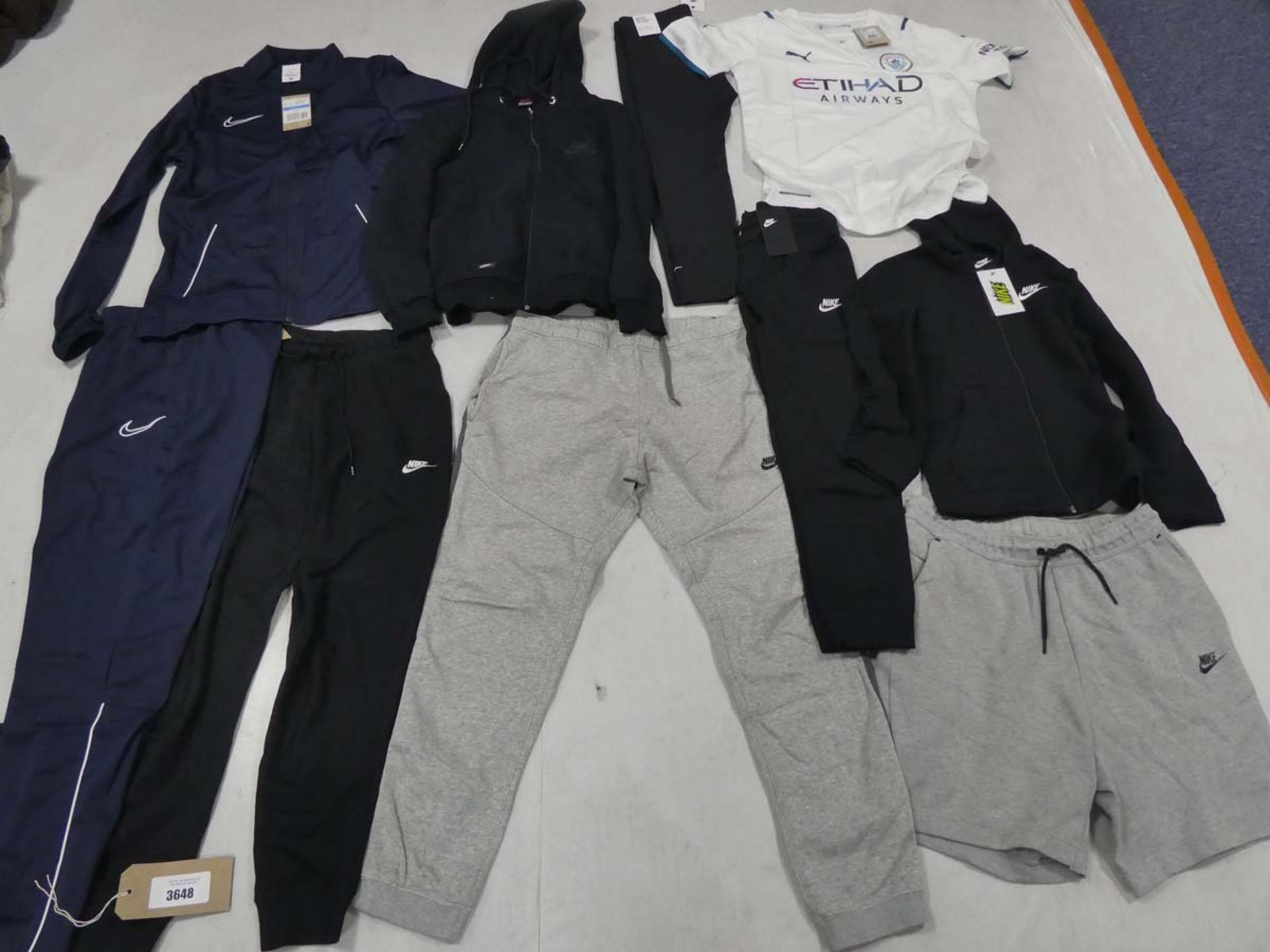 Selection of Nike and Puma sportswear