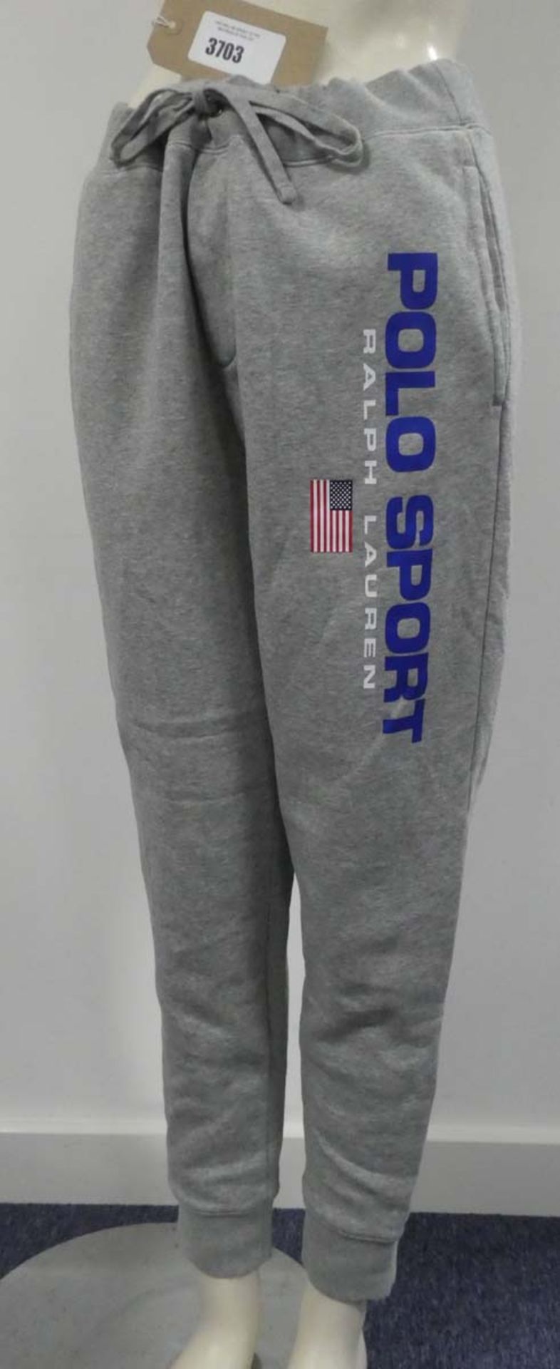 Ralph Lauren Polo Sport logo print jogging bottoms in grey size medium