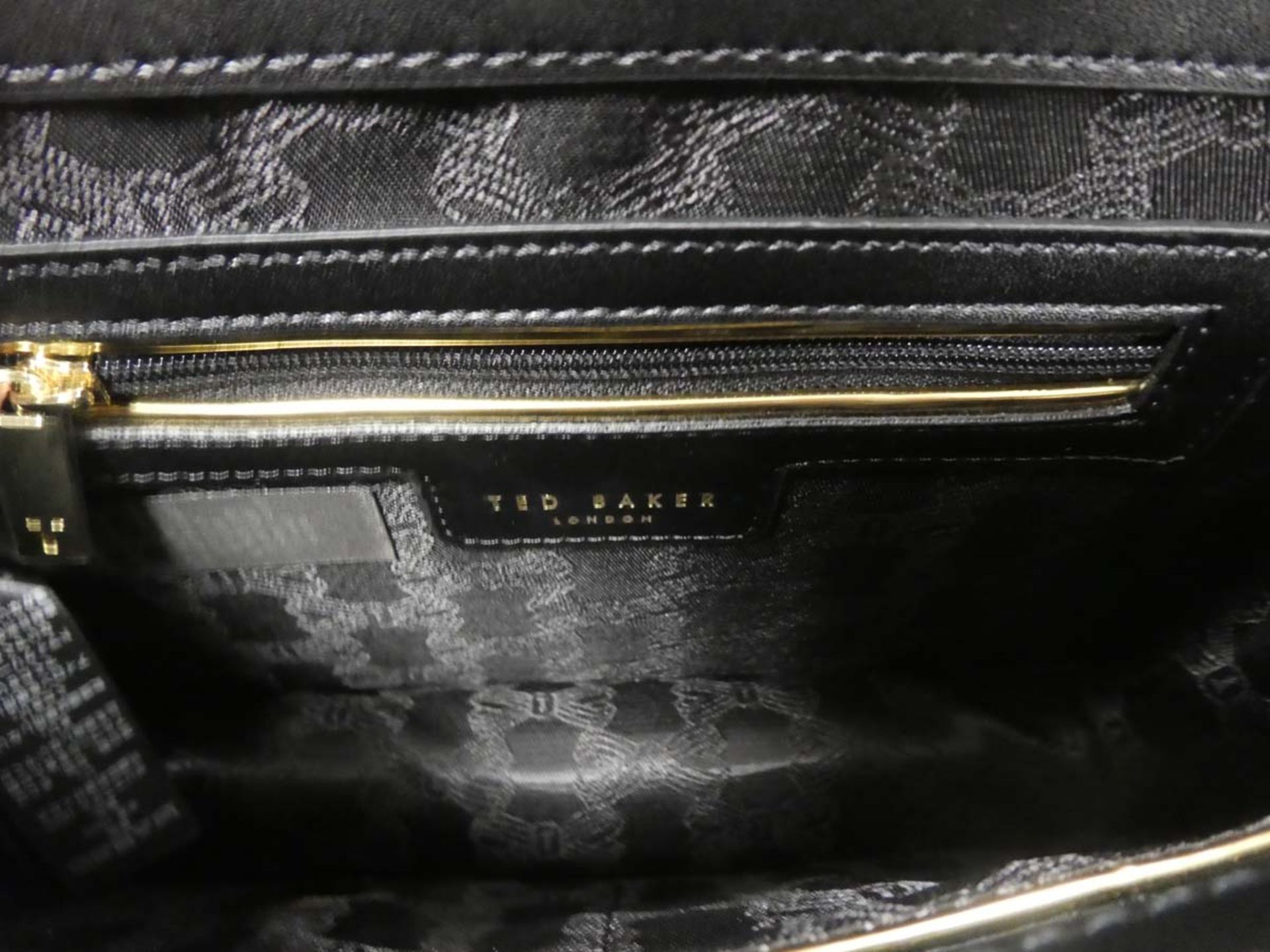 Ted Baker London bow detail envelope cross body bag in black with dust bag - Image 2 of 2