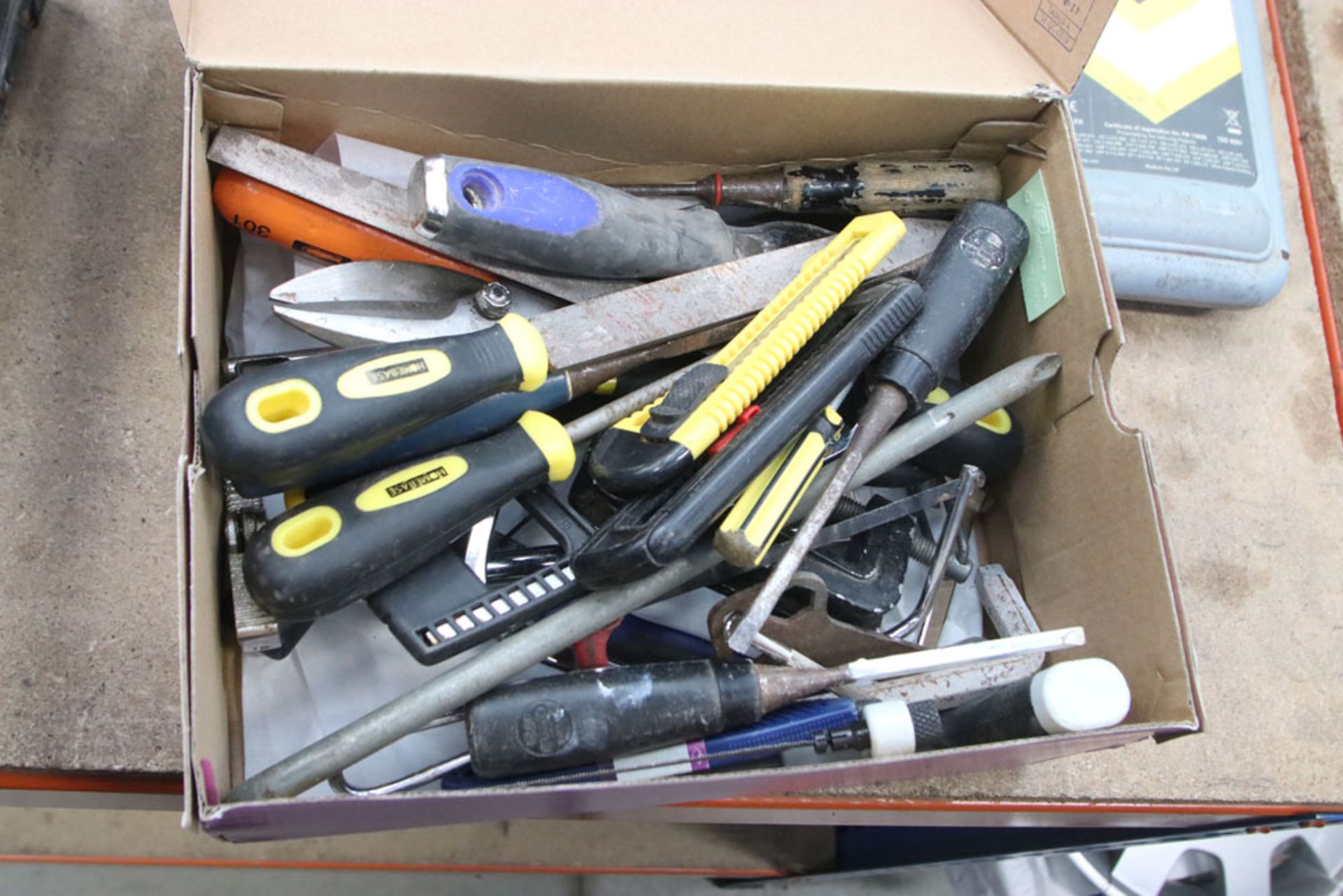 Small box of hand tools