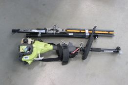 Ryobi petrol powered unit with hedge cutter attachment