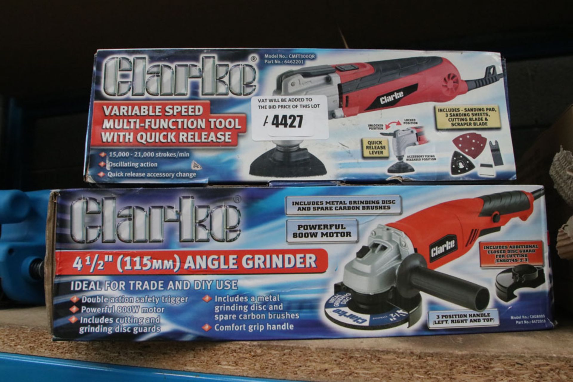 Clarke oscillating tool and 3.5'' angle grinder