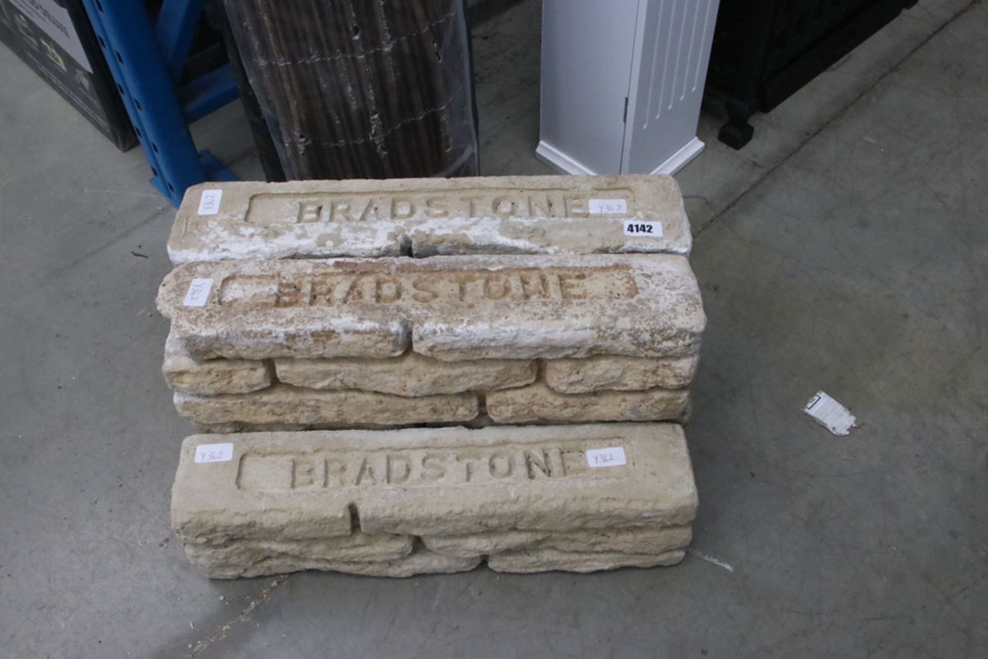 Five pieces of Bradstone walling