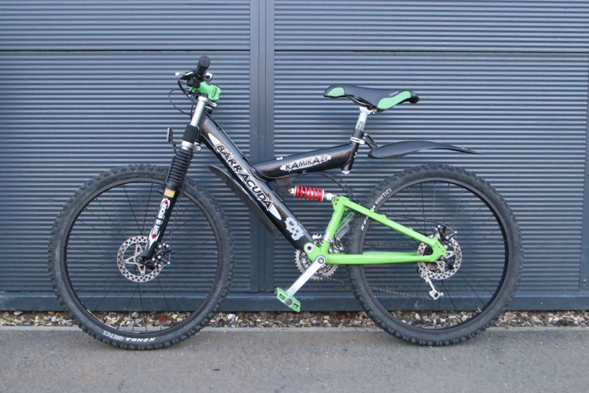 Green and black Barracuda mountain bike