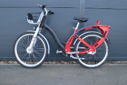 Black and red town bike