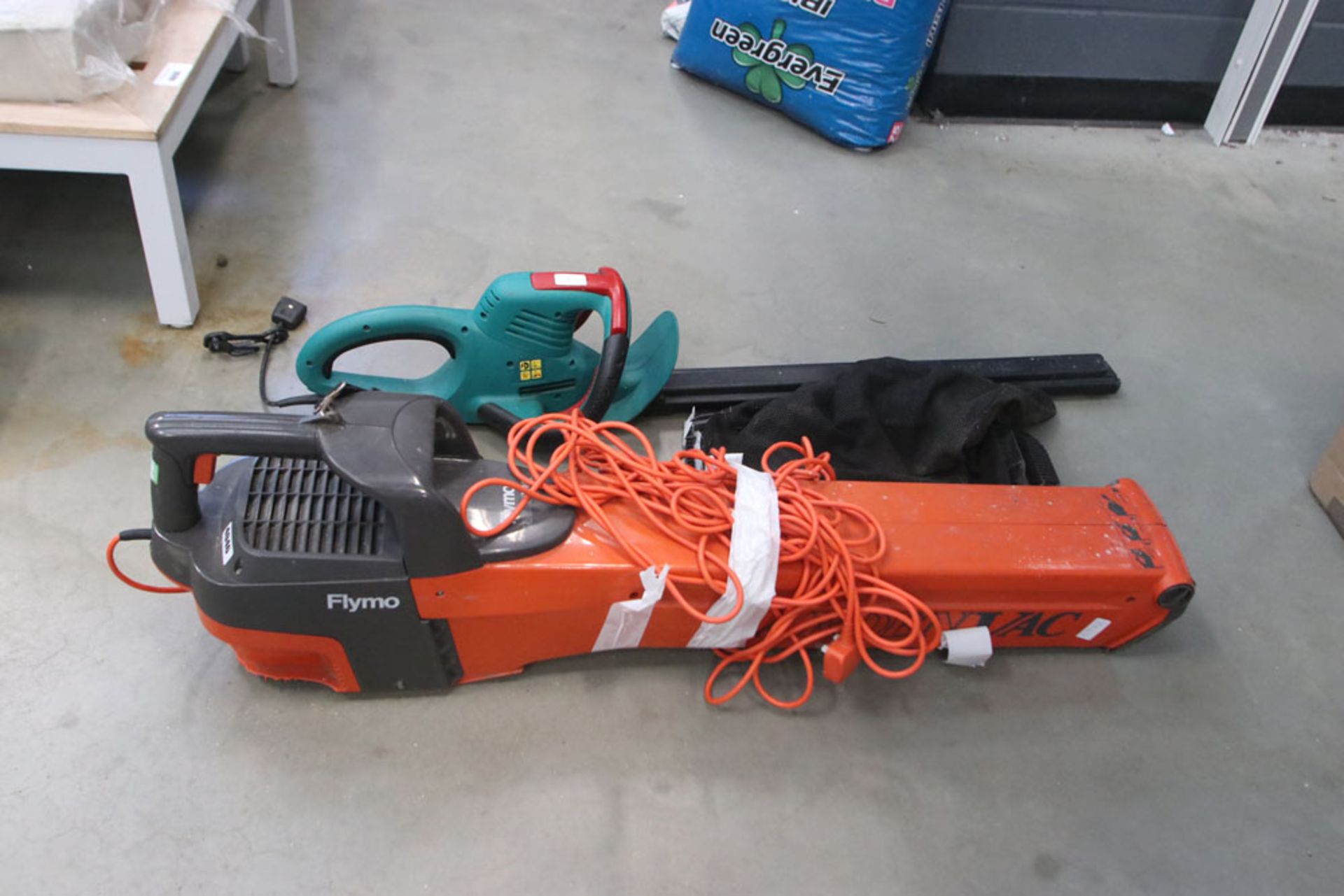 flymo blow vac and a Bosch electric hedge cutter - Image 2 of 2