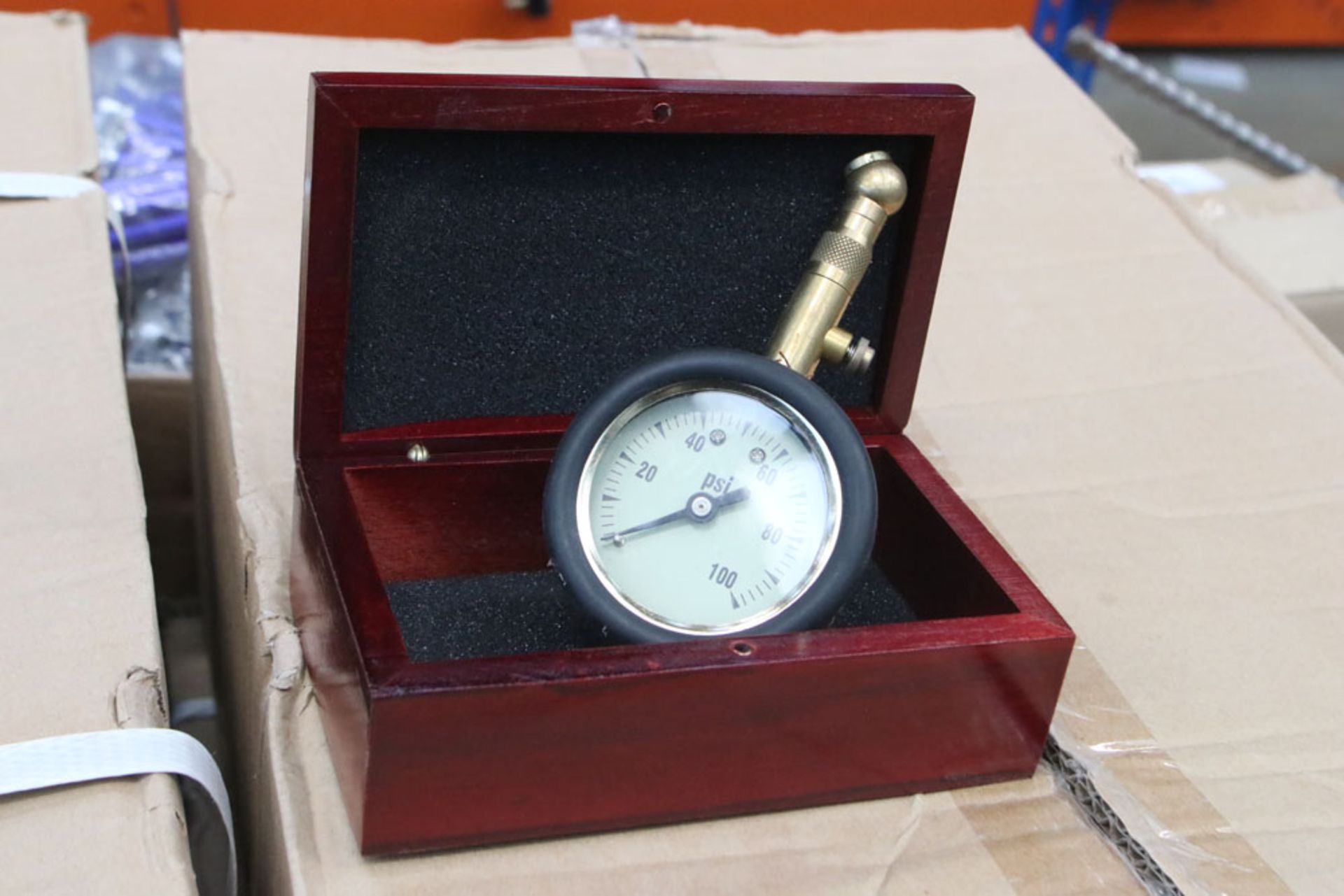 Boxes of brass tyre pressure gauges - Image 2 of 2