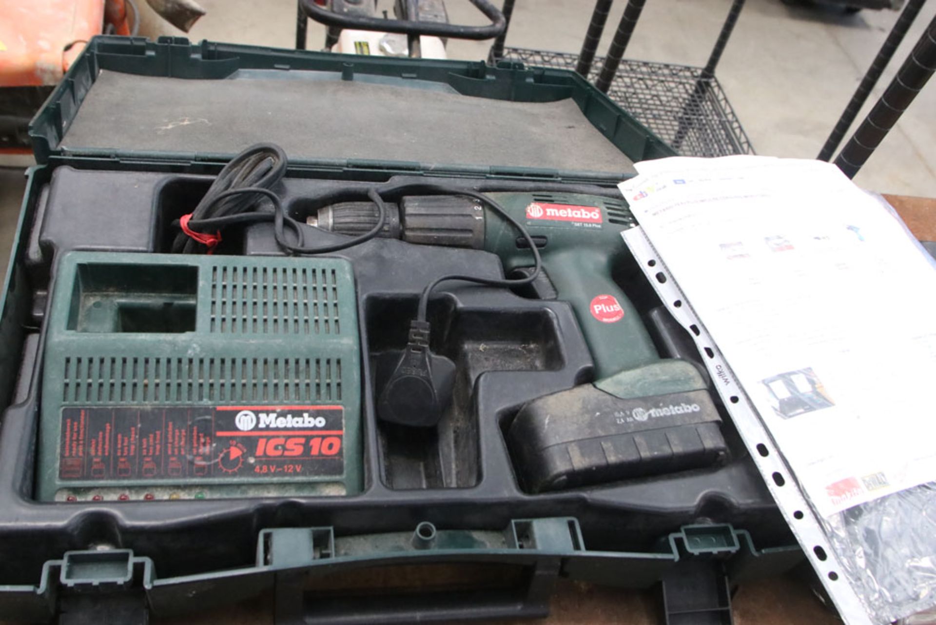 Metabo battery drill with 1 battery and charger