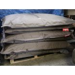 Five large brown beanbags manufactured by Fatboy, size approx: 1300 x 1800mm