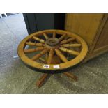 Small table in the form of a ship's wheel