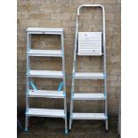 Beldray 3 step stepladder with MacAllister double sided 5 step ladder