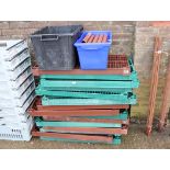 Large quantity of plastic shelving parts