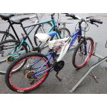 Kids Sabre Fireball mountain bike in blue and white