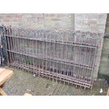 4 panels of wrought iron fencing