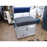 Silver Jumbo aluminium fishing seat with lockable storage under