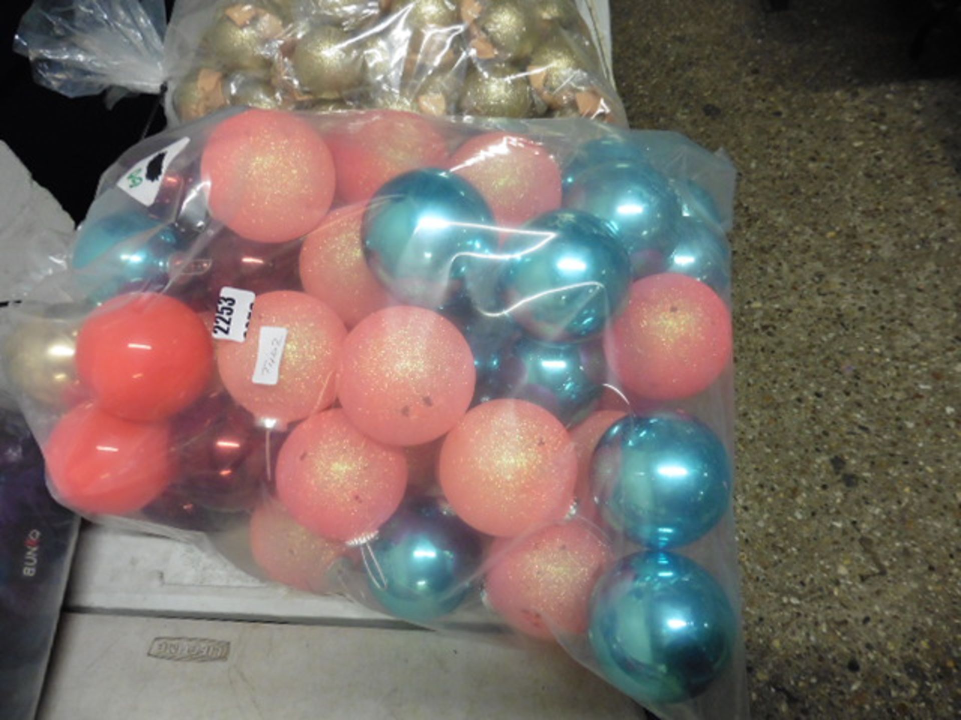 Bag of oversized baubles