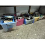 5 large crates of various housewares, decorative items, etc.