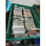 Crate of music CDs