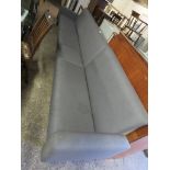 (2178) Modular triple section banquette seating arrangement in grey upholstery