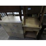 2 pieces of beech effect furniture incl. chest of 2 over 3 drawers and bedside