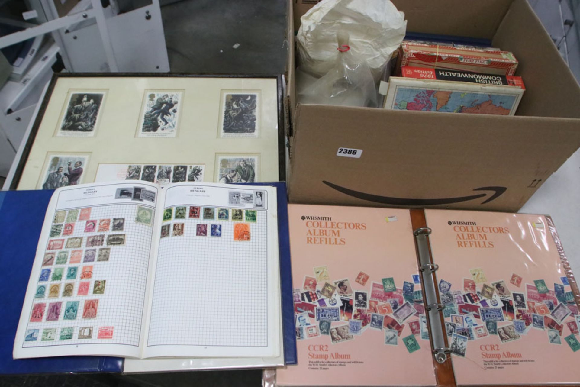 Box containing selection of British Commonwealth stockbooks, series of first day covers, stamps