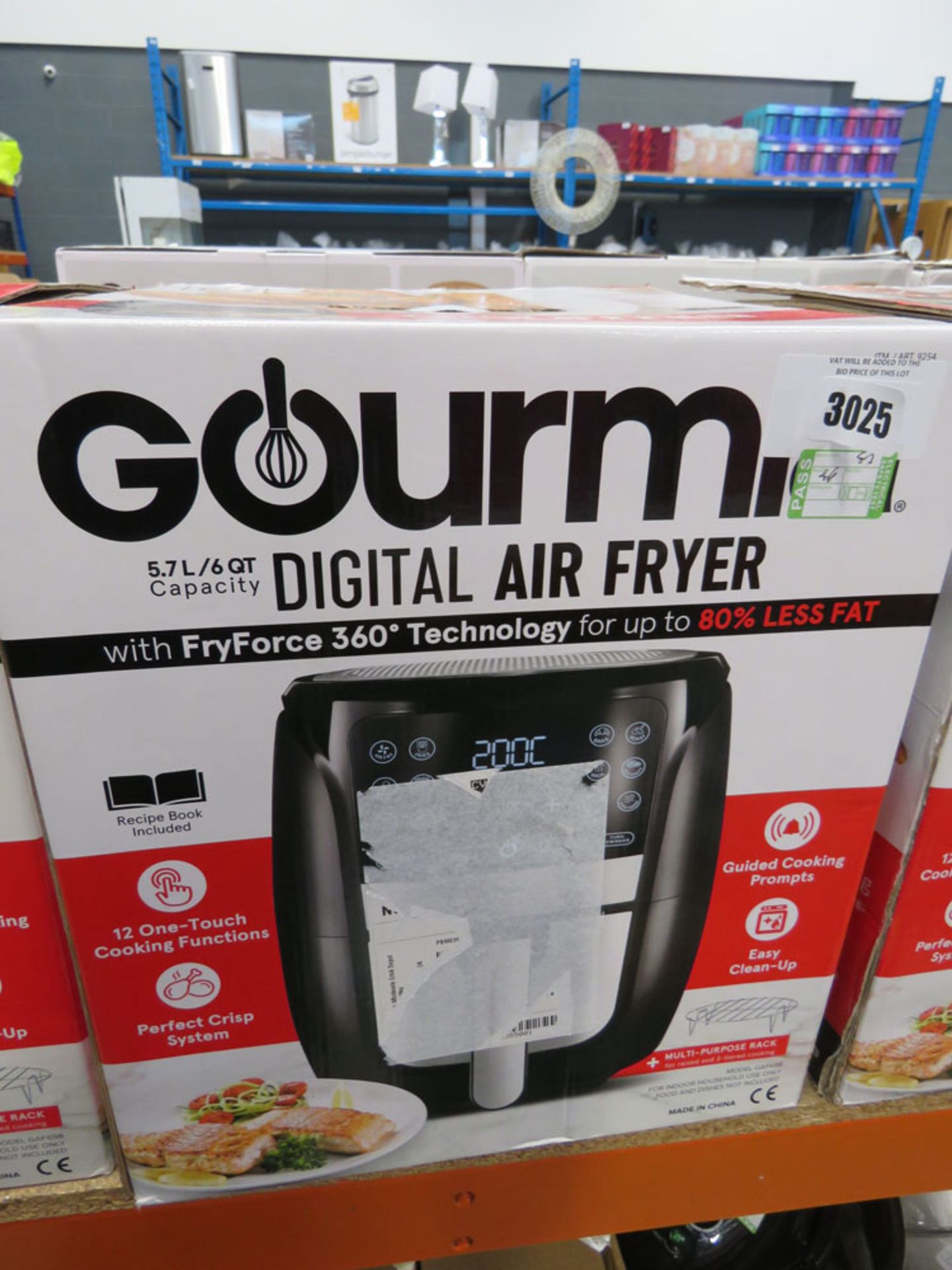 3129 Gourmet digital air fryer with box