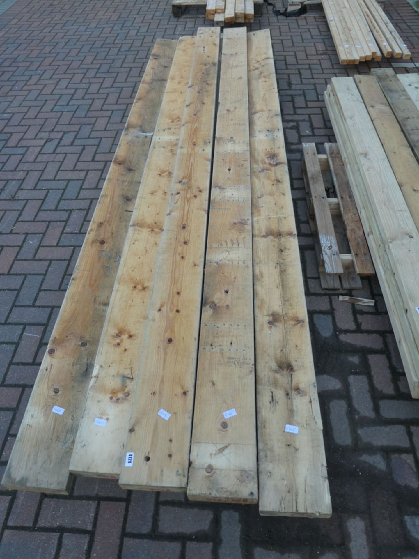 8 pieces of planked timber