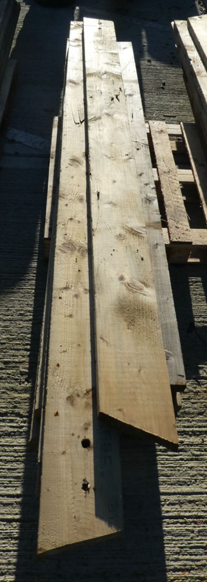 11 pieces of planked timber