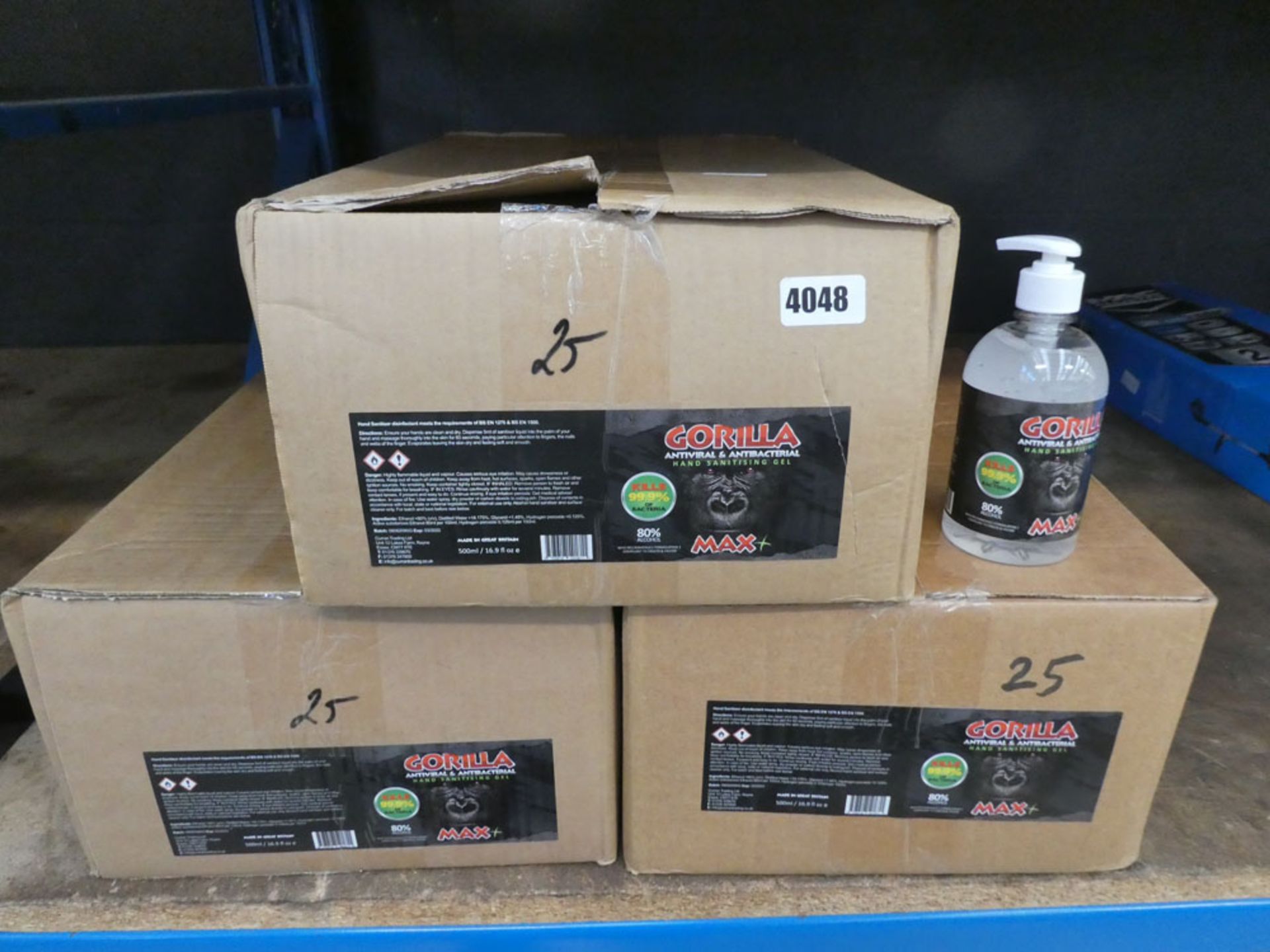 3 boxes of anti viral sanitizing gel