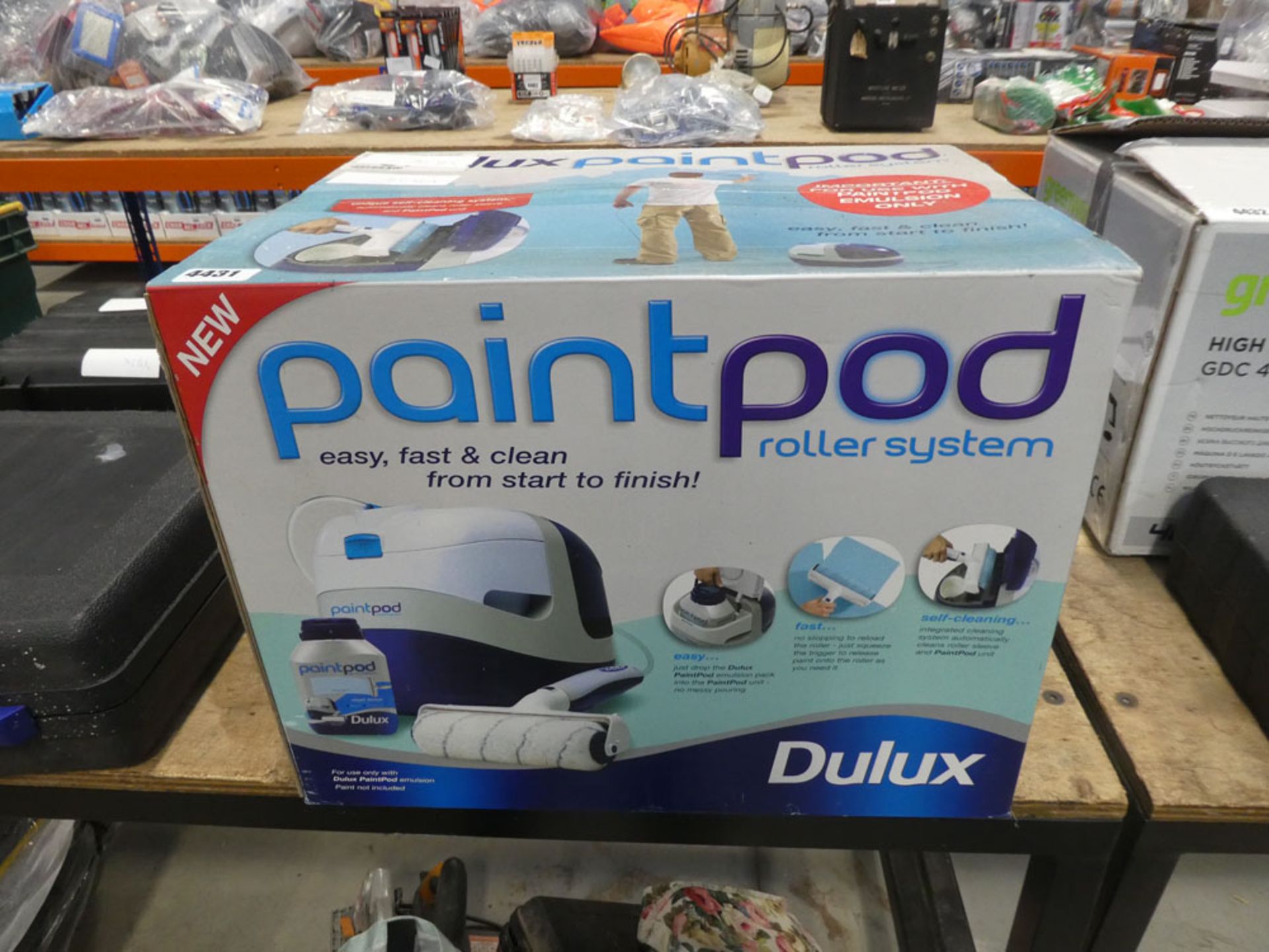 Paint pod roller system