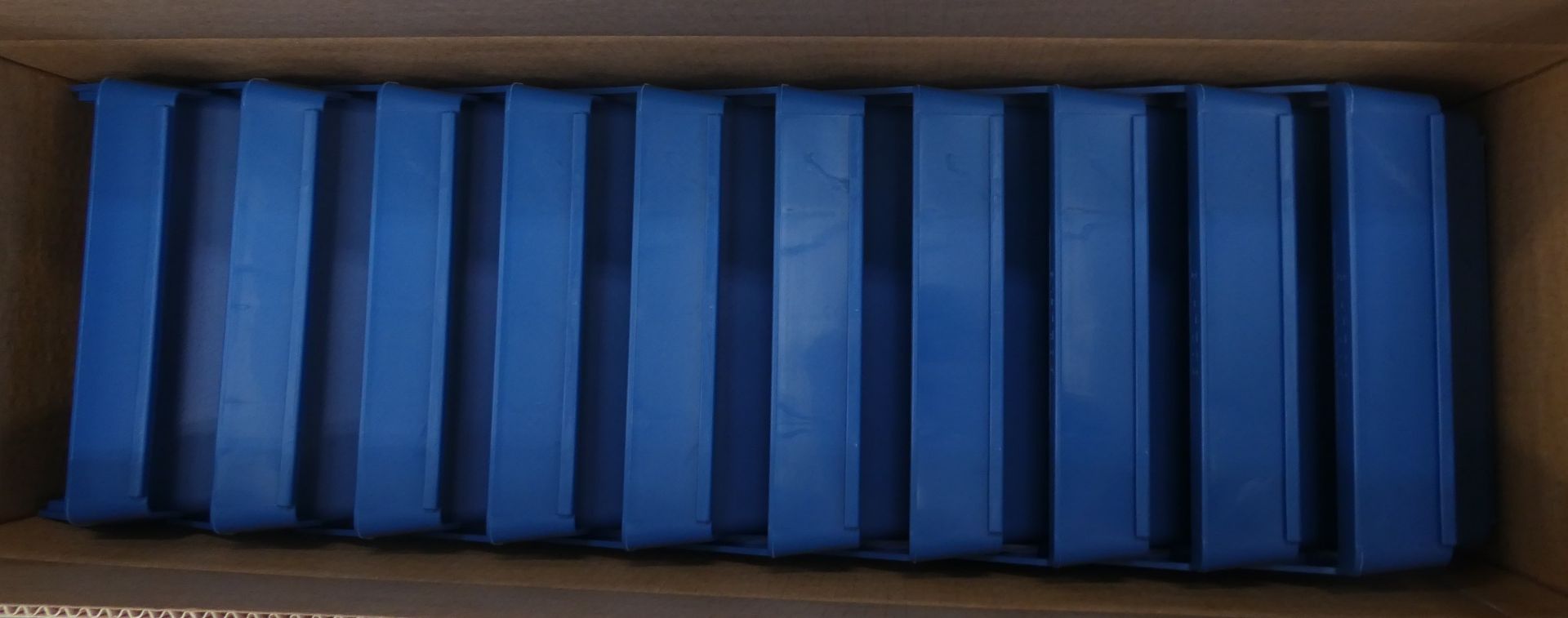5 boxes of large blue lin bins - Image 2 of 2