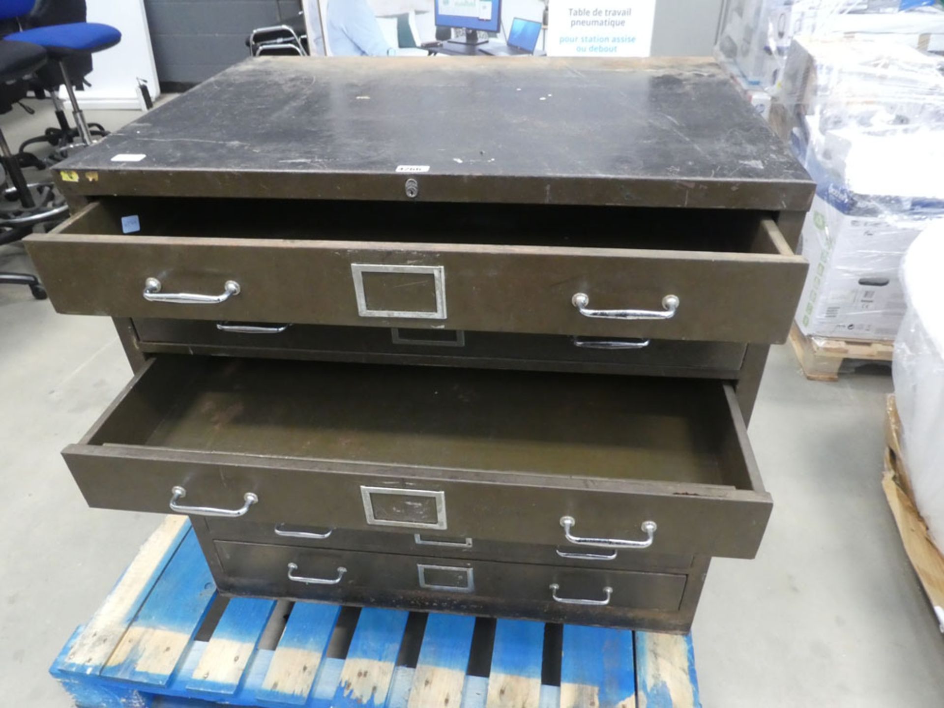 6 drawer metal plan chest