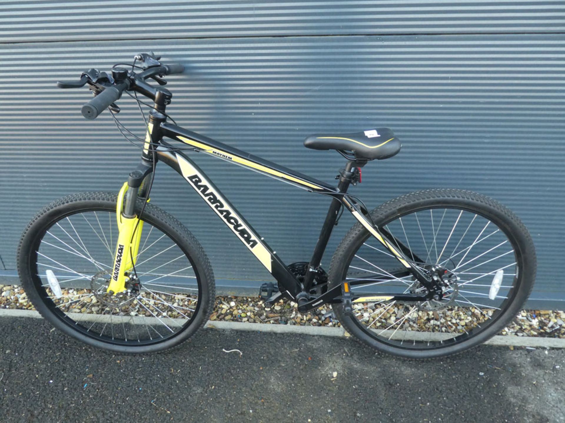 Yellow and black Barracuda mountain bike