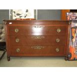 Empire style chest of 3 drawers