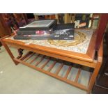 5139 Tile topped coffee table with slatted second tier