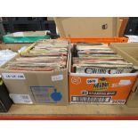 2 boxes of vinyl singles