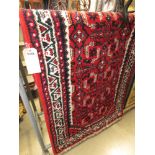 (3) Woolen Moroccan mat with floral pattern