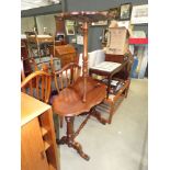 Tripod side table plus an Edwardian occasional table