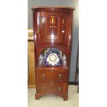 Art nouveau cabinet with shelf and 2 drawers under