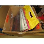 Box containing vinyl records