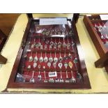 Hanging cabinet with souvenir spoons