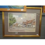 David Green watercolour; the King William Pub in Kempston