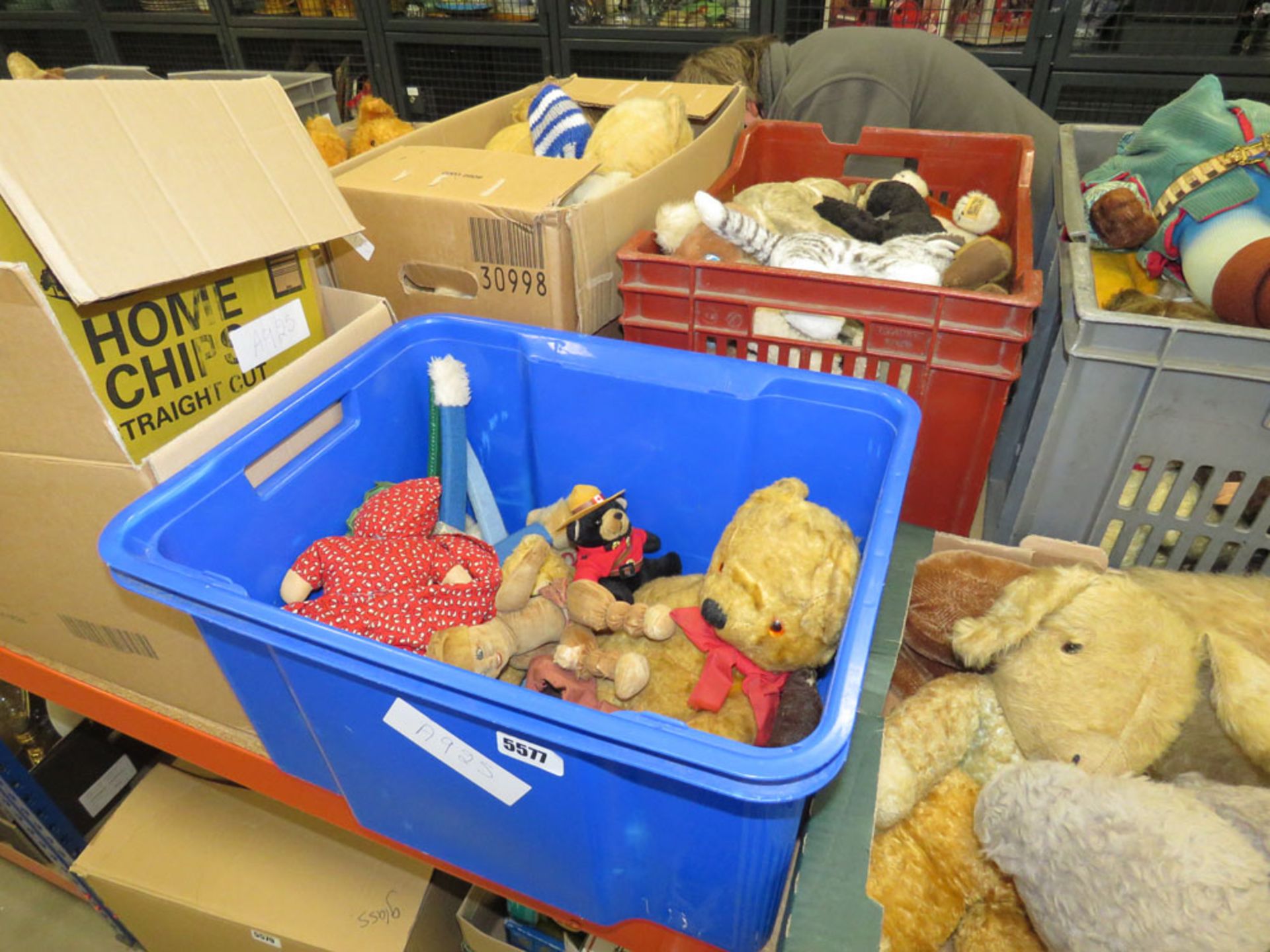 6 boxes containing large quantity of teddy bears