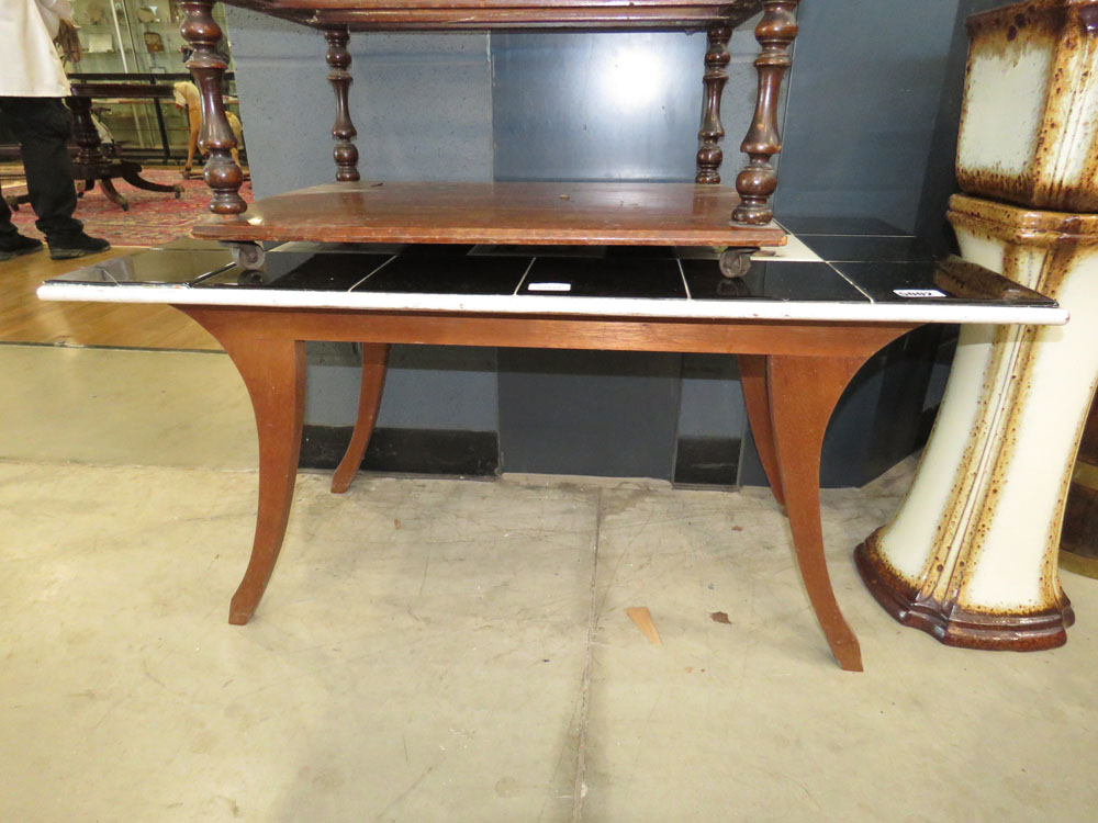 Tile topped coffee table