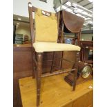 Beech bedroom chair with mustard seat and back